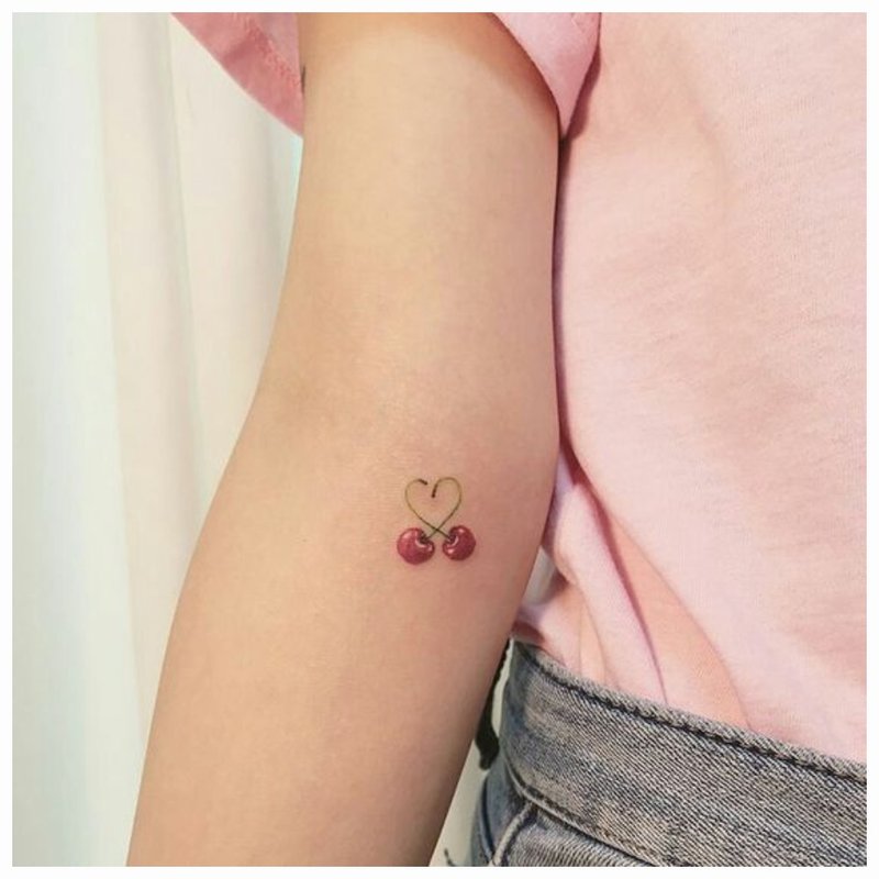 Heart and cherry - tattoo