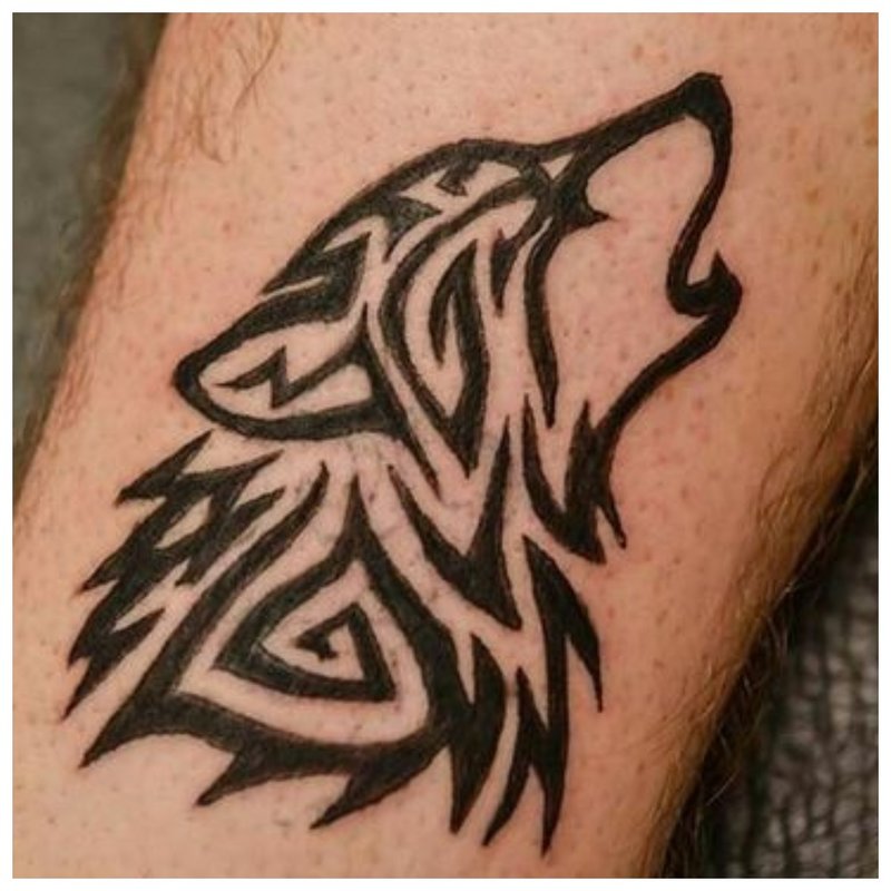 Teen Wolf howls at the moon - sketch for tattoo