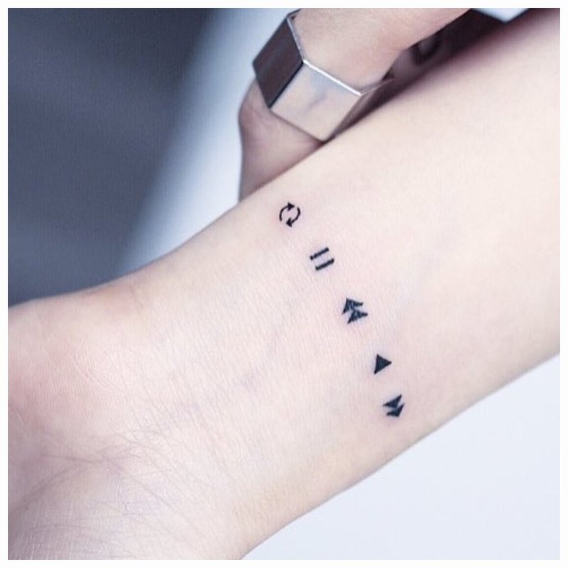 Music control tattoo