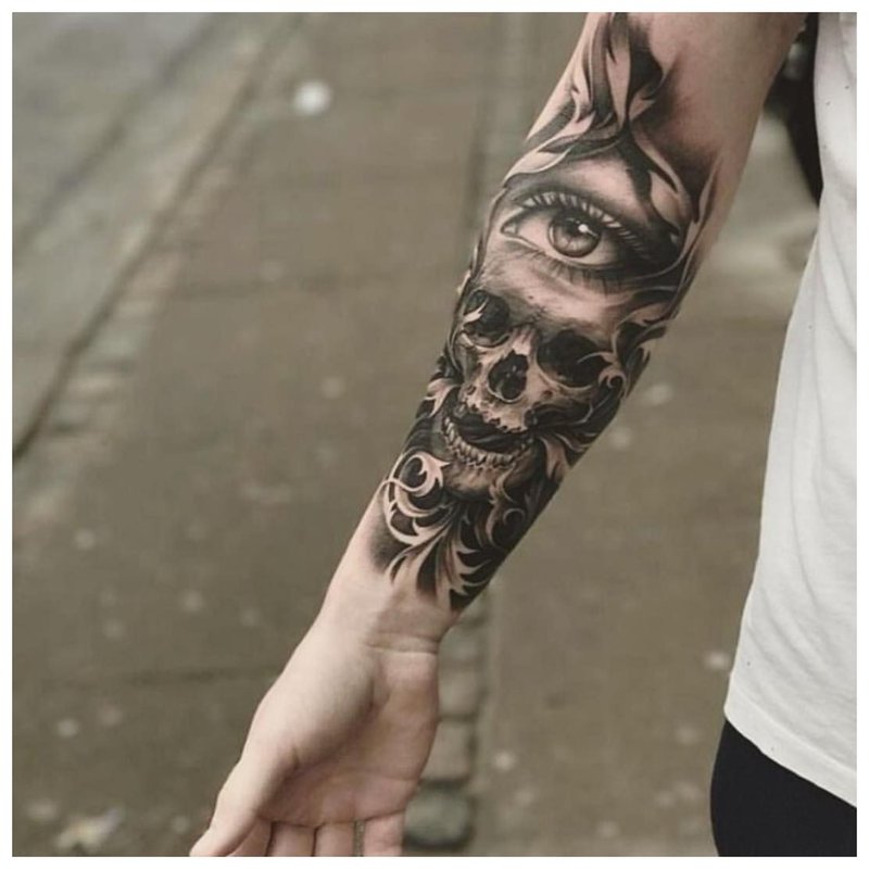 Skull - tattoo for a man