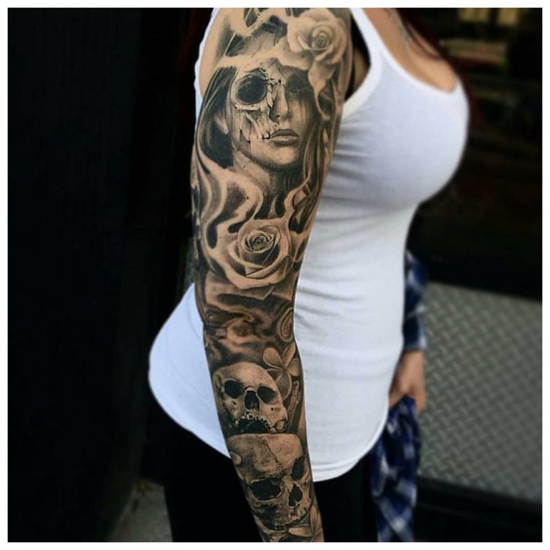 Original full arm tattoo