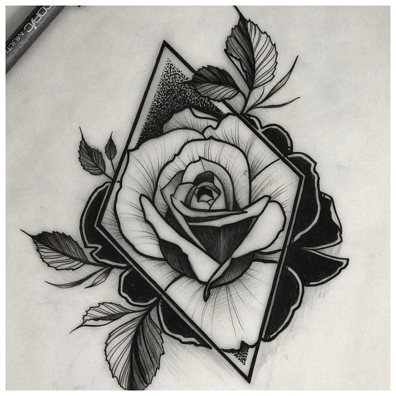 Sketch for a girl hip tattoo