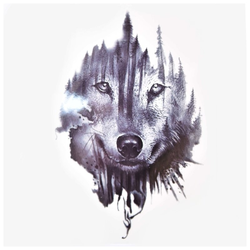 The wise wolf - sketch for tattoo