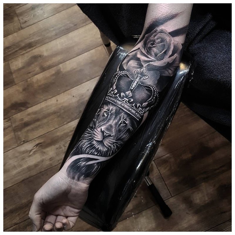 Mystical tattoo on a guy's arm