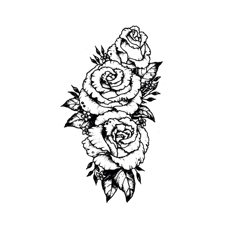 Floral sketch for tattoo.