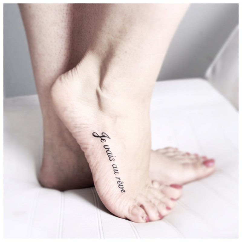 Inscription on the foot