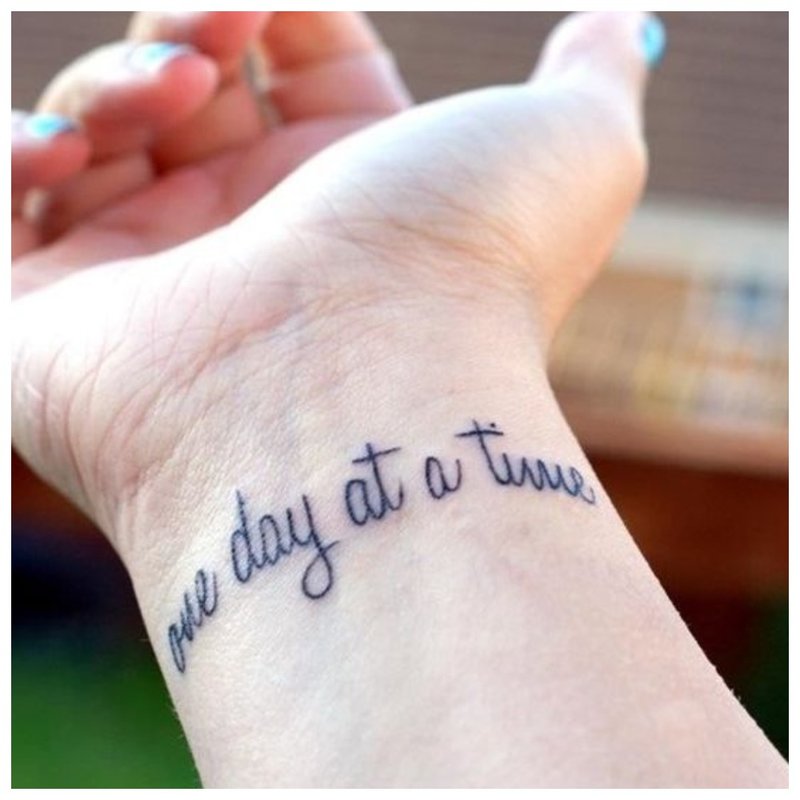 Sign with meaning - tattoo on the wrist