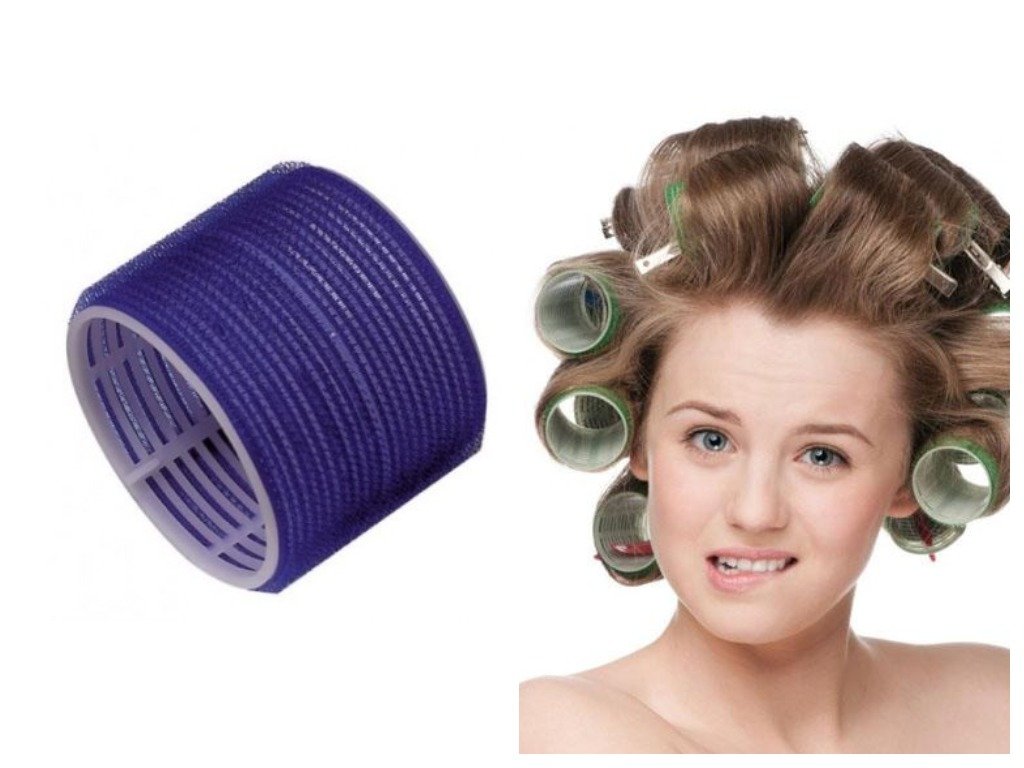 Curling hair with curlers with Velcro