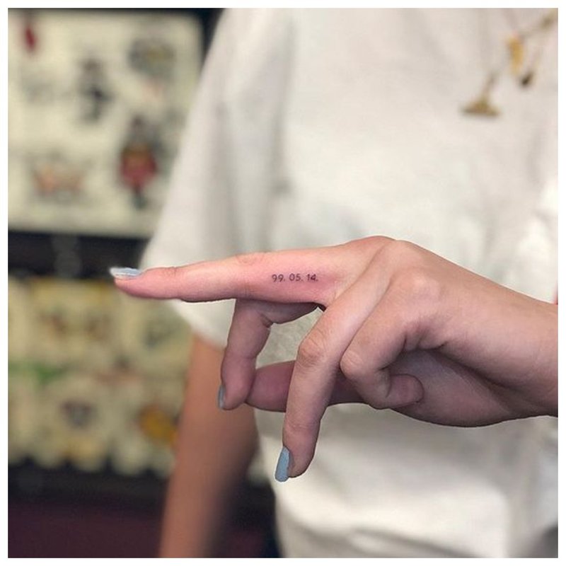 Original finger tattoo