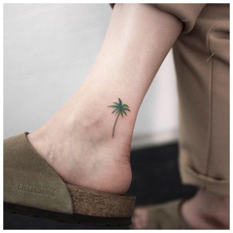 Palm on the ankle