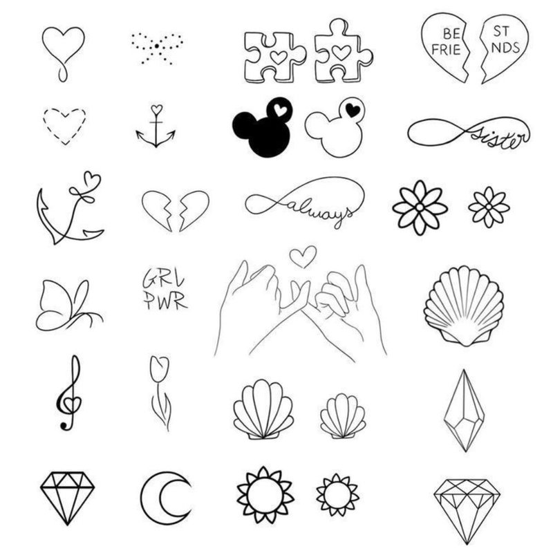 Mini sketches for wrist tattoos