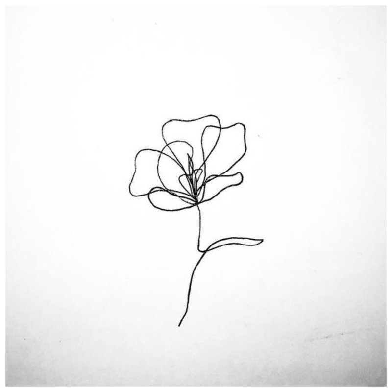 Flower sketch for tattoo.