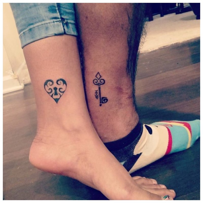 Lovely tattoo for lovers