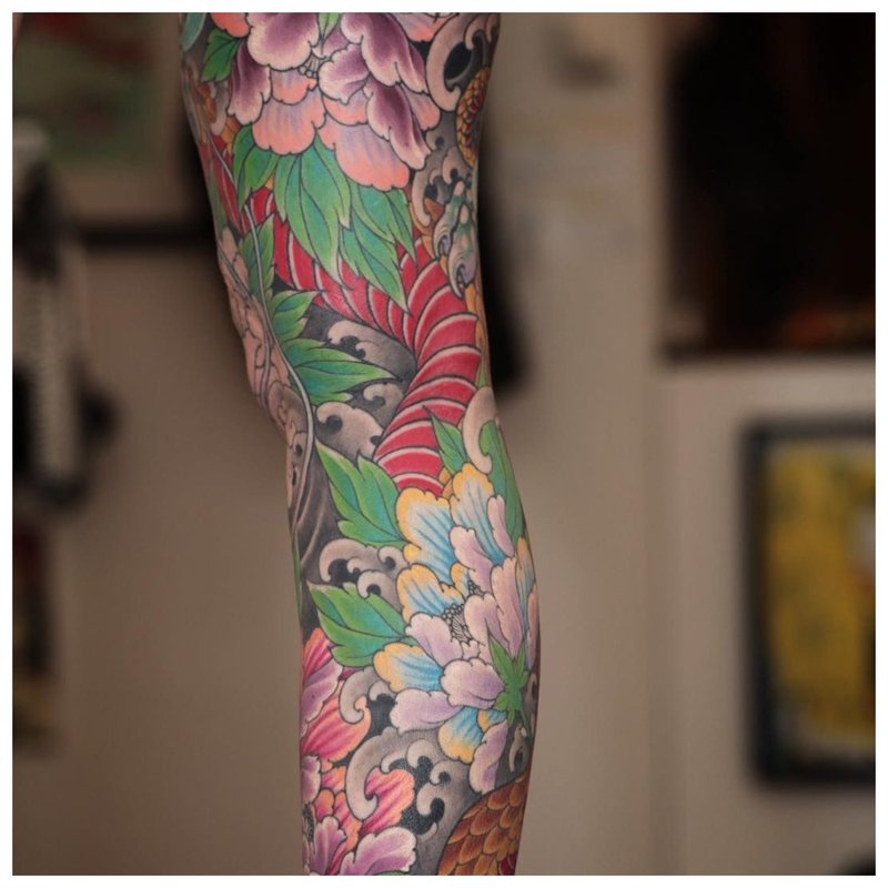 Oriental Full Arm Tattoo