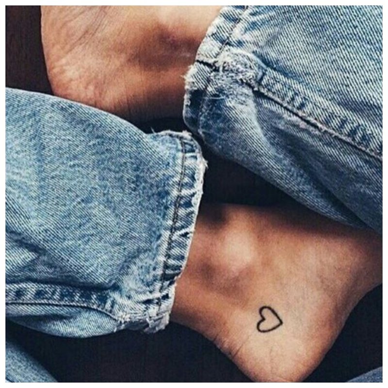 Tender heart-shaped tattoo