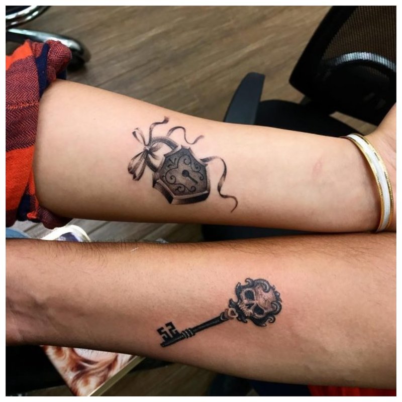 Symbolic tattoo for a couple