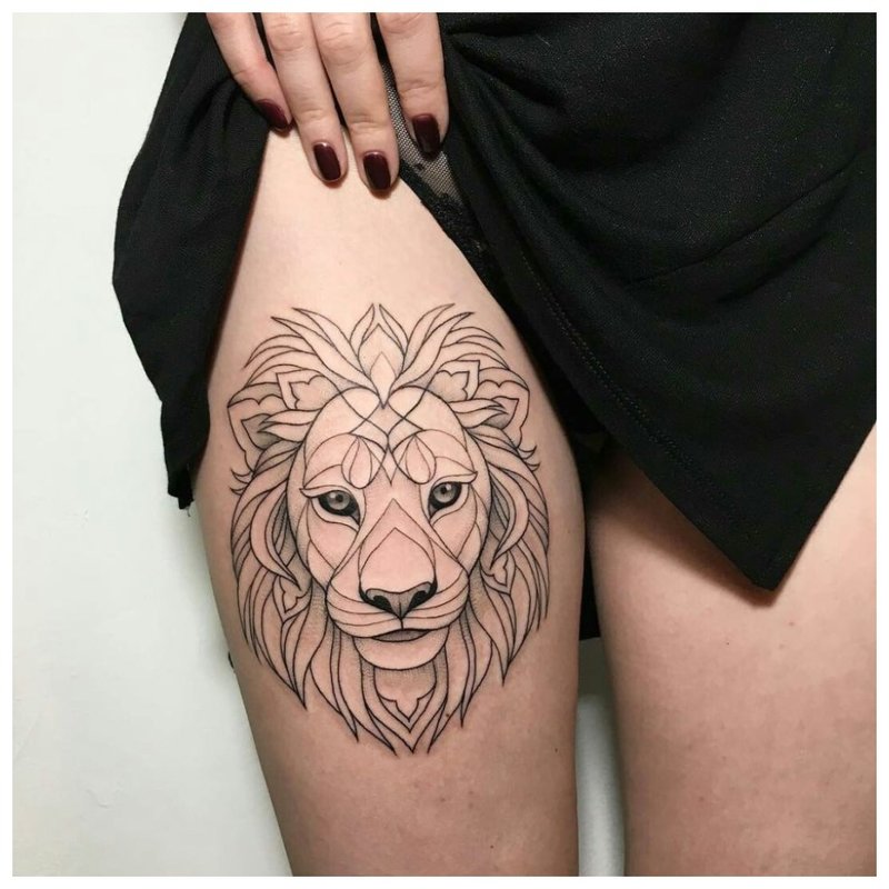 Animal theme for thigh tattoo