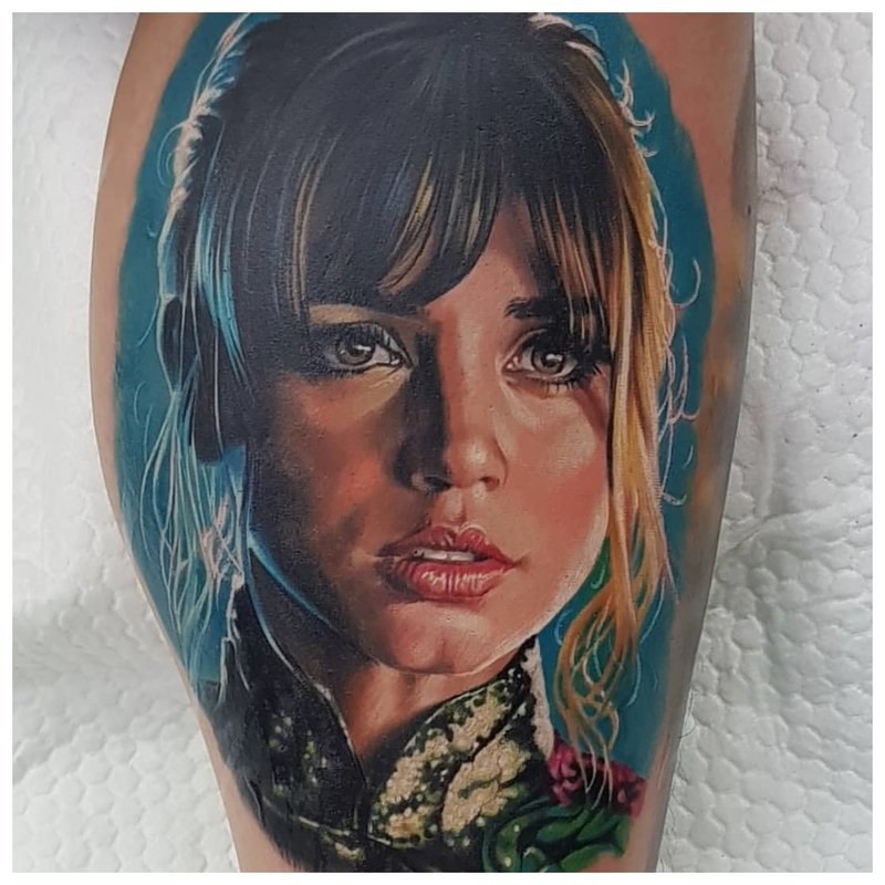 Realistic tattoo portrait