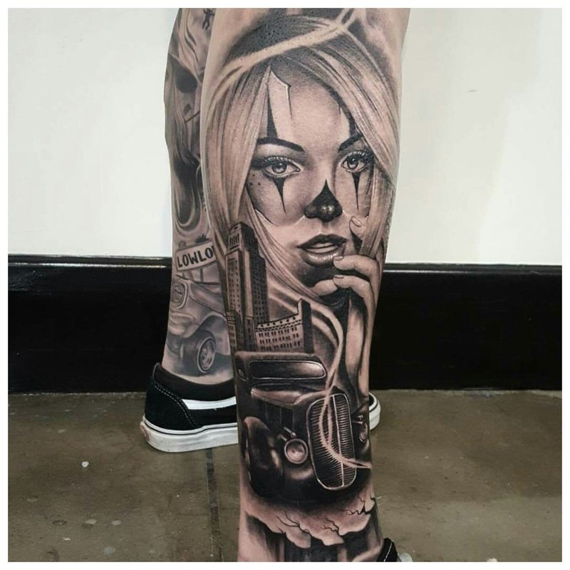 Chicano Tattoo Leg