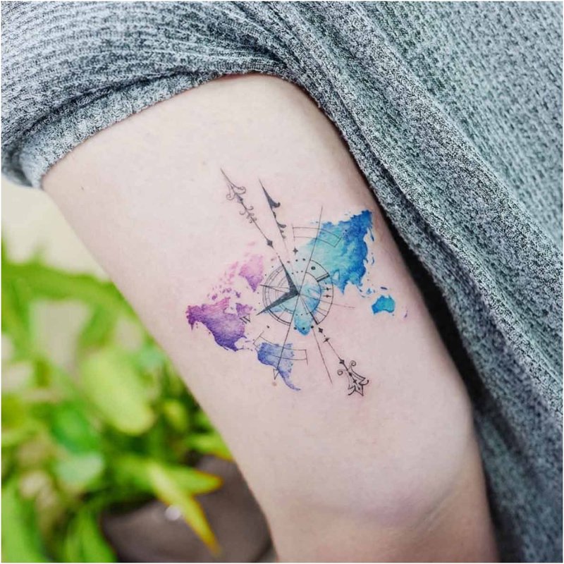 Unusual watercolor tattoo