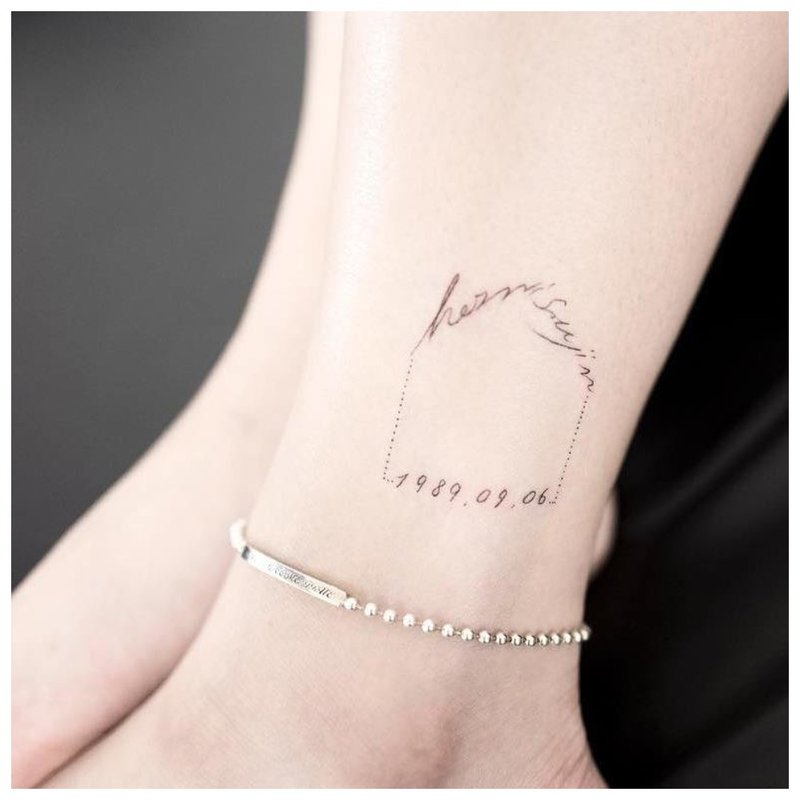 Neat inscription tattoo