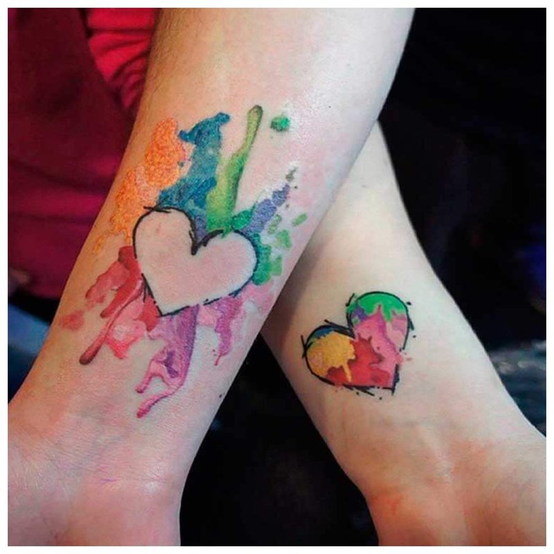 Color paired tattoo