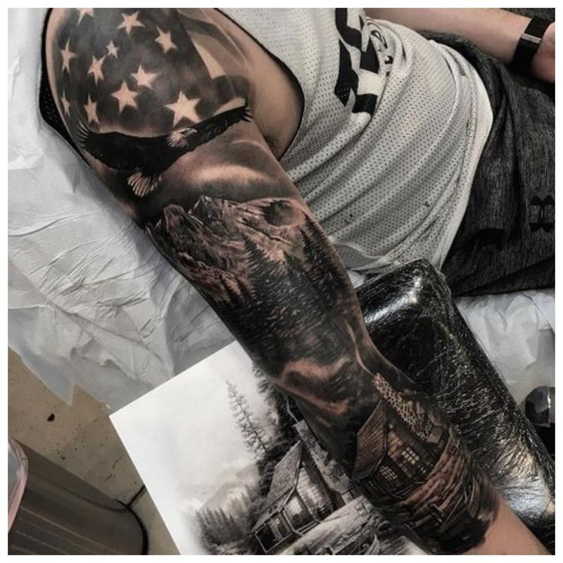 Full arm tattoo