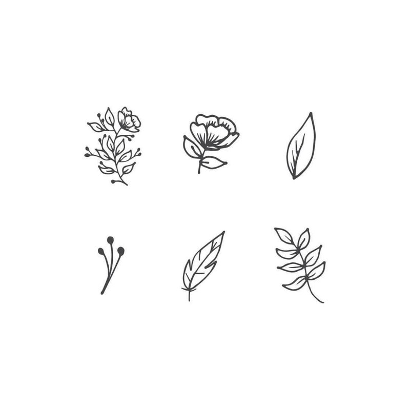 Flower Sketches for Mini Tattoos