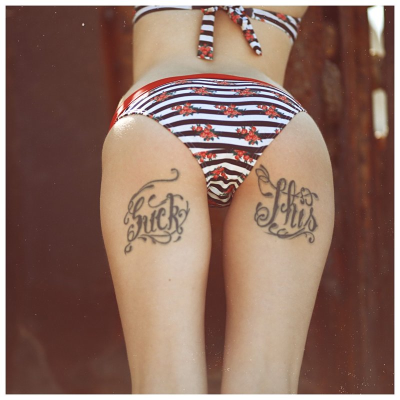 Tattoo under the buttocks