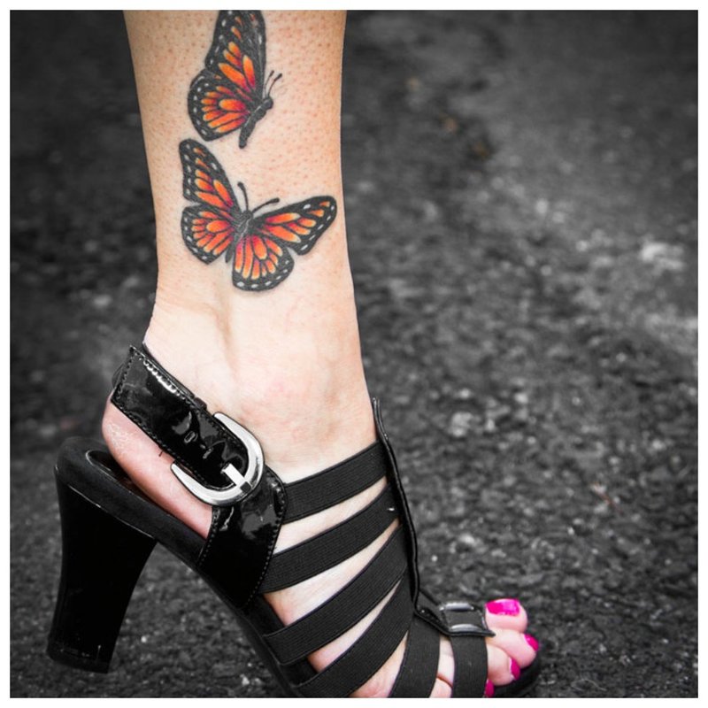 Butterflies on the ankles