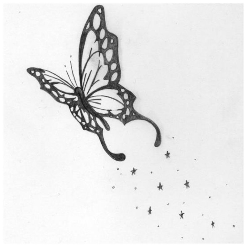 Butterfly tattoo sketch