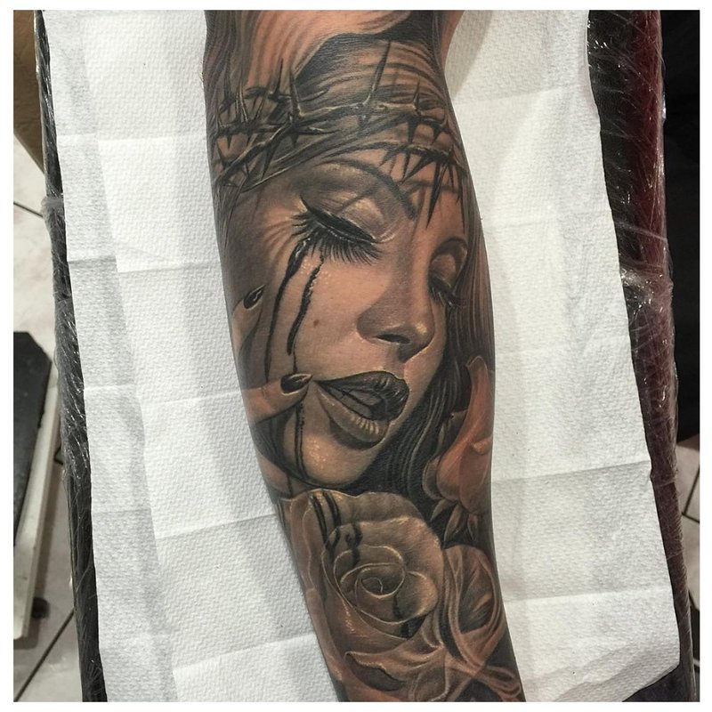 Chicano tattoo portrait