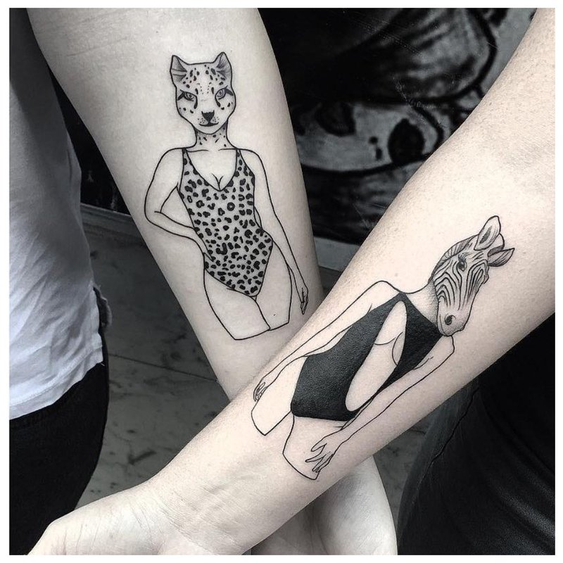 Animal tattoo for lovers