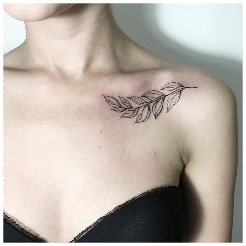 Twig - clavicle tattoo