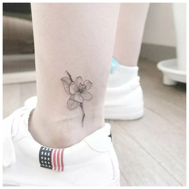 Delicate bone tattoo