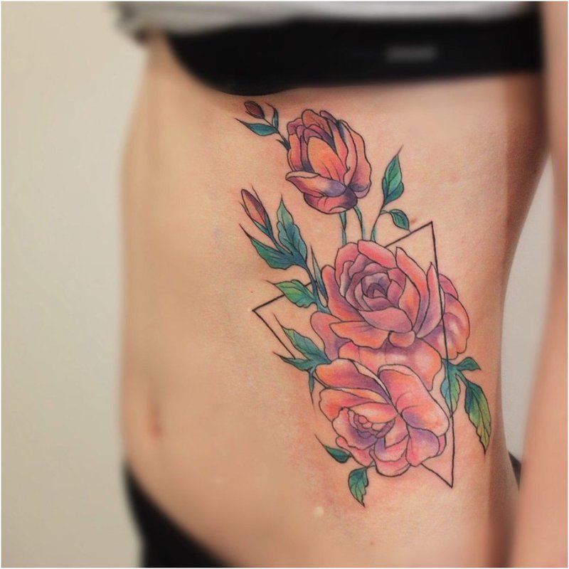 Roses on the ribs