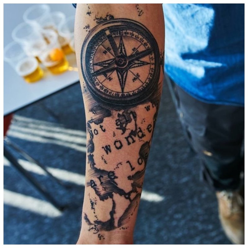 Beautiful tattoo on a man’s arm