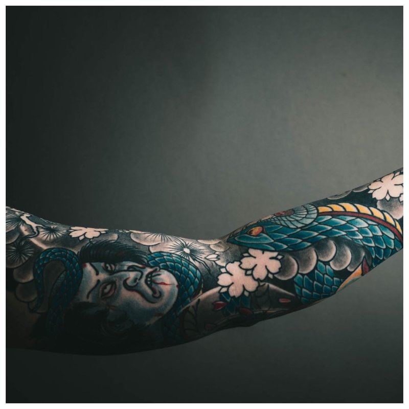 Japanese tattoo on the arm