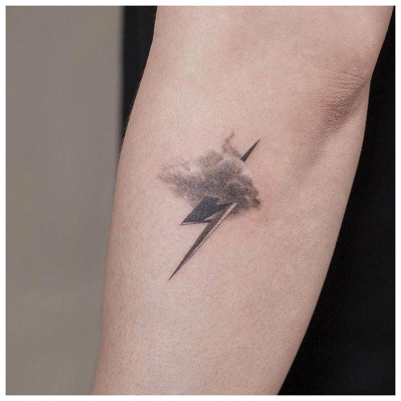 Small tattoo on the arm of a man