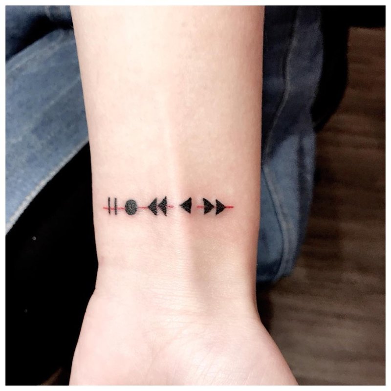 Musical row - original tattoo