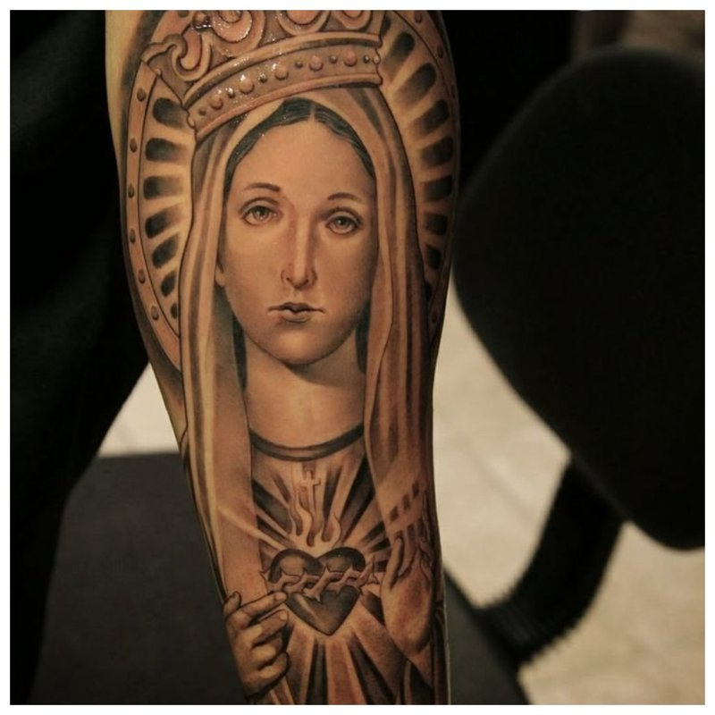 Virgin Mary Tattoo