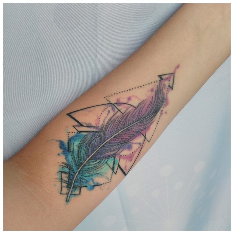 Watercolor tattoo pen