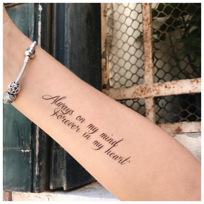 Beautiful inscription for tattoo on the wrist