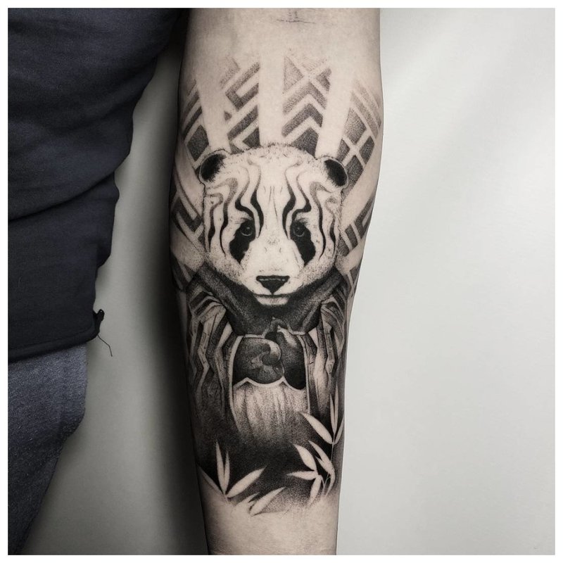 Animal tattoo on a man's forearm