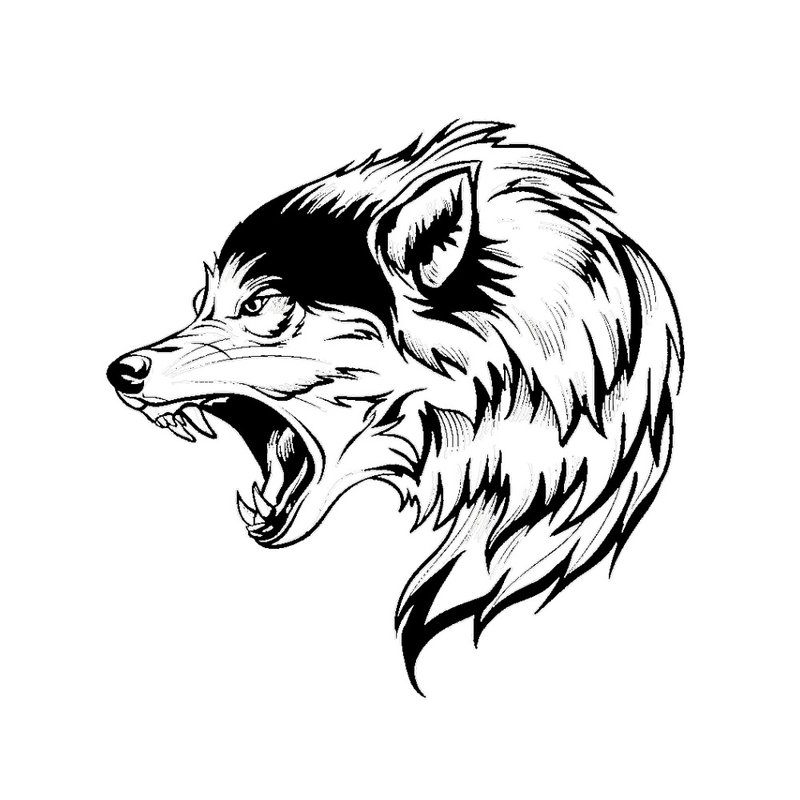 Wolf - sketch for tattoo