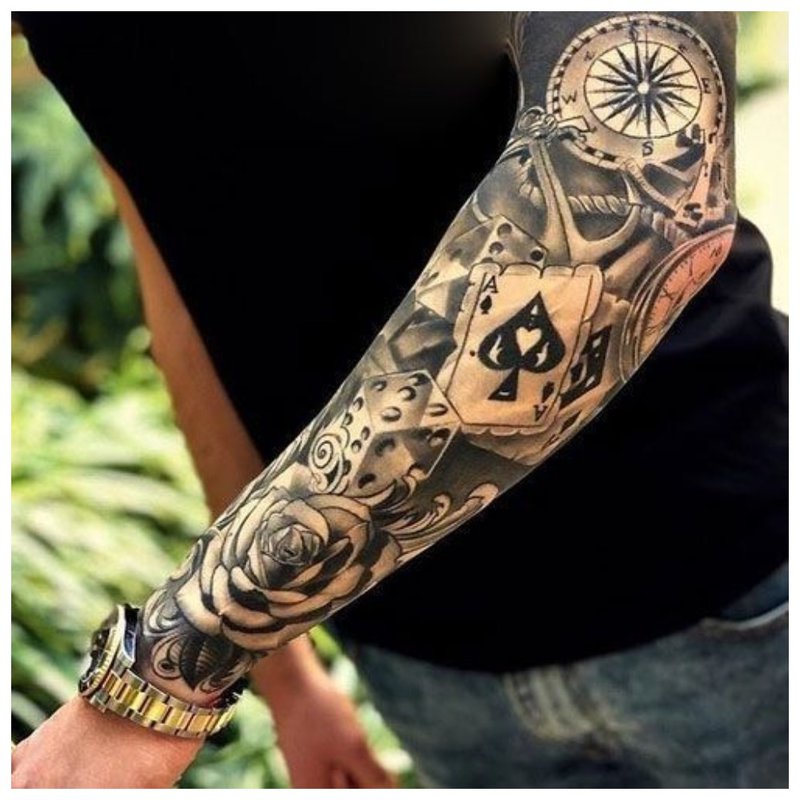 Large tattoo on a man’s arm