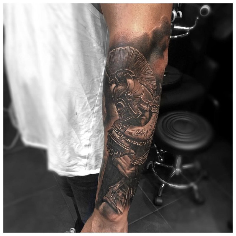 Tattoo on the forearm of a man