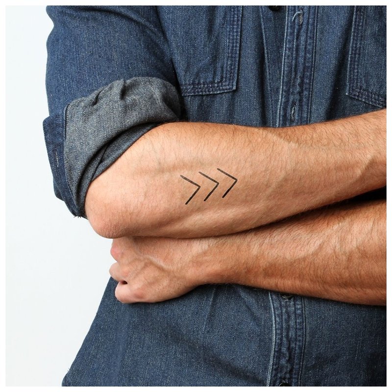 Small tattoo on a man’s arm