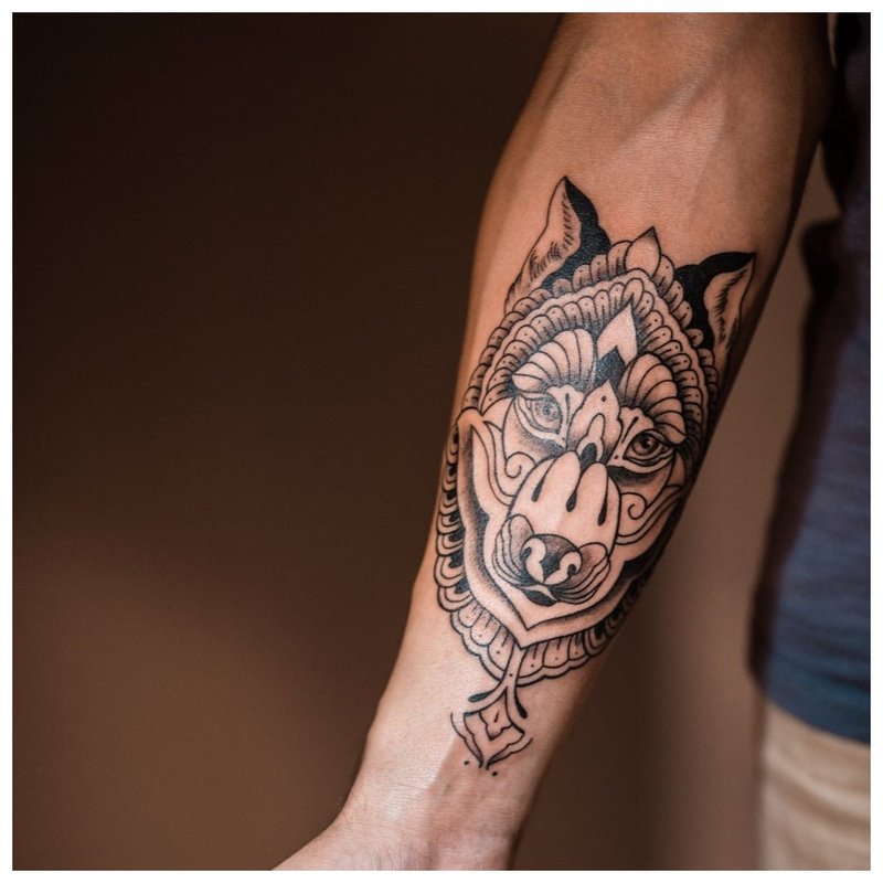 Animal tattoo for man