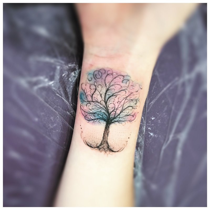 Original tree - wrist tattoo